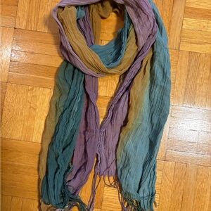 🎁 3for10$ or FREE WITH PURCHASE - MulticoloUr Crinkled Scarf, earthy tones